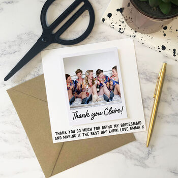 Personalised Wedding Thank You 3D Photo Card, 7 of 8