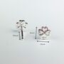 Sterling Silver Four Leaf Clover Cutout Stud Earrings, thumbnail 2 of 5