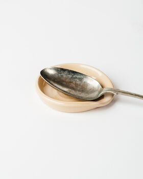 Handmade Ceramic Pink Spoon Rest Or Tea Bag Holder, 2 of 2