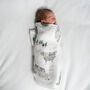 Bamboo Baby Swaddle Blanket, Home Print, thumbnail 4 of 6