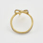 Gold Forget Me Not Bow Ring, thumbnail 4 of 8