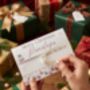 Personalised Pull Open Christmas Gift Envelope For Money, Voucher Or Scratchcard, thumbnail 2 of 3