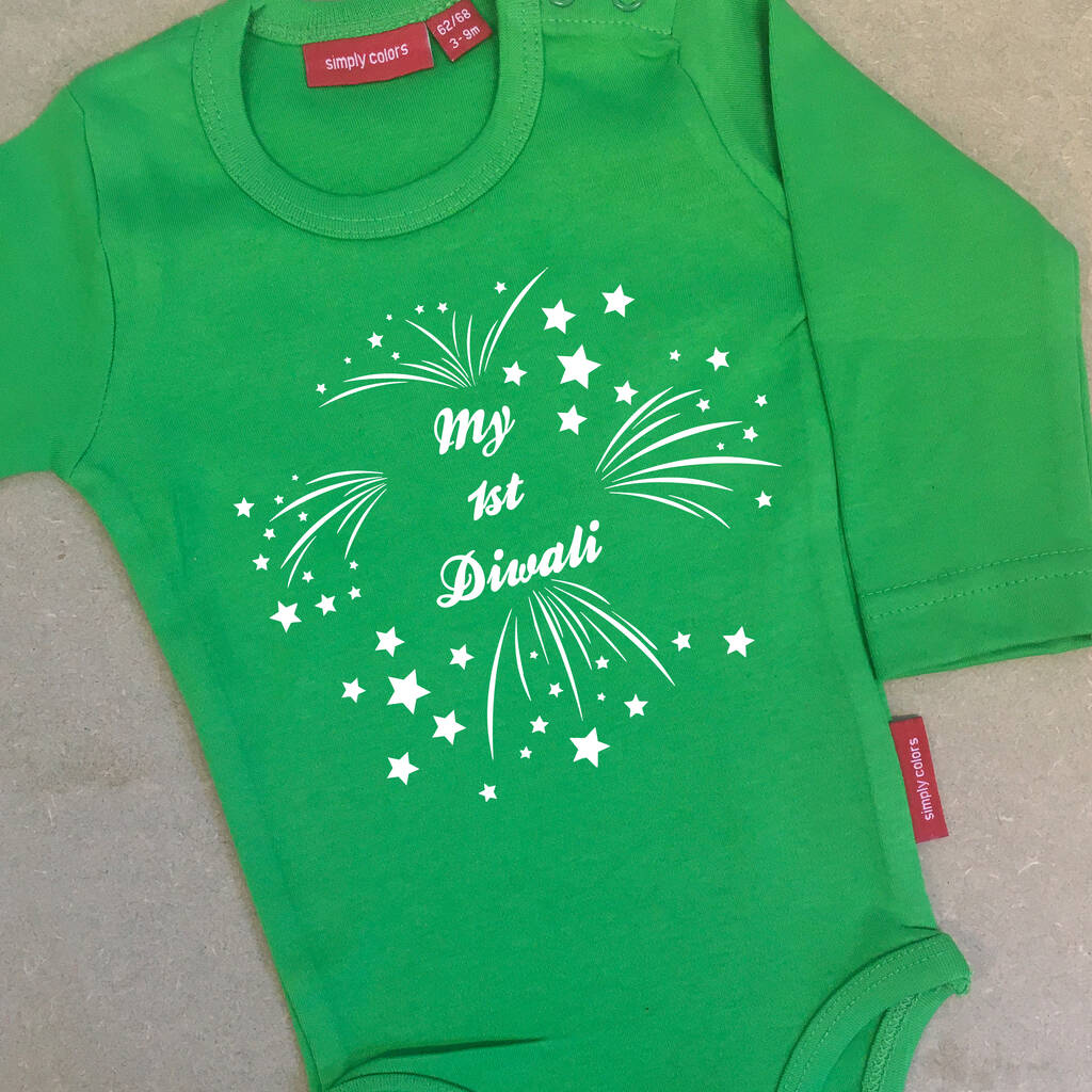 Personalised My First Diwali Babygrow, 1 of 7