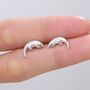Sterling Silver Pangolin Stud Earrings, thumbnail 1 of 12