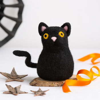 Halloween Cat Easy Needle Felting Kit, 2 of 8