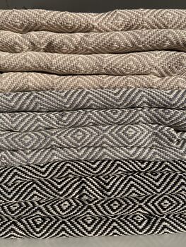 Diamond Design Black Cotton Bedspread, 9 of 9