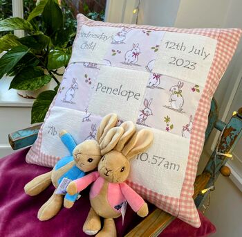 Personalised Bunny Memory Cushion**, 9 of 10