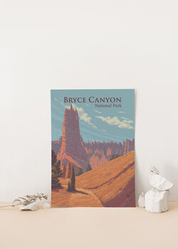 Bryce Canyon National Park USA Travel Poster Art Print, 2 of 8