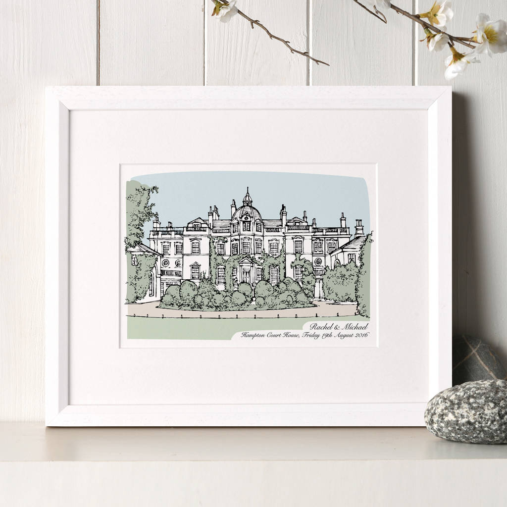 Personalised Wedding Gifts Notonthehighstreet Personalised Wedding Venue Portrait Favourites