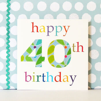 Glittery 40th Birthday Card, 4 of 4