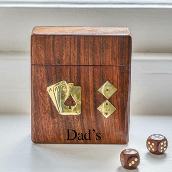 Personalised Luxury Card And Dice Box, 2 of 2
