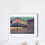 Crucible Theatre Sheffield Travel Poster Art Print, thumbnail 2 of 8