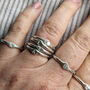 Handmade Silver Initial Stacking Ring, thumbnail 5 of 9