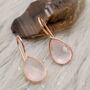 Rose Quartz Sterling Silver Earrings, thumbnail 5 of 6