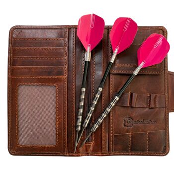 Personalised Leather Darts Wallet Case, 10 of 10