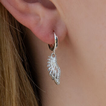 Sterling Silver Crystal Wing Earrings, 3 of 6
