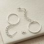 Sterling Silver Curb Chain And Hoop Earrings, thumbnail 3 of 5