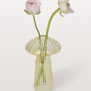 Delicate Mushroom Glass Bud Vases, 4 of 6