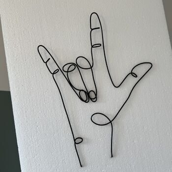 I Love You Wire Hand In Sign Language, 2 of 4