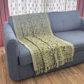 Block Printed Colourful Cotton Sofa Throw, 2 of 12