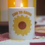 Personalised Crochet Print Sunflower Candle, thumbnail 1 of 3