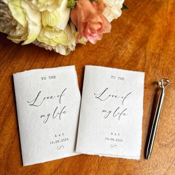 Wedding Vow Books Personalised Vow Cards Luxury Modern, 11 of 11