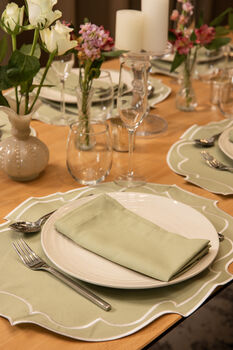 Soft Cotton Napkins Sage Green • Set Of Four, 4 of 5
