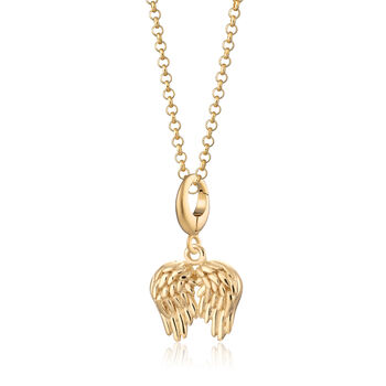 18ct Gold Angel Wings Necklace, 2 of 6