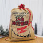 Santa Mail Eco Jute Christmas Sack Christmas Gift Sack, thumbnail 8 of 8