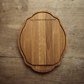 Personalised Solid Oak Carving Board, 2 of 4