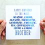 Compliments Brother Birthday Card 'Blue Foil', thumbnail 1 of 3