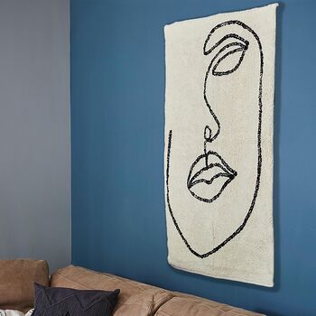 Abstract Face Organic Cotton Rug, 2 of 5
