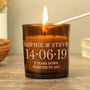 Personalised Anniversary Date Glass Candle, thumbnail 1 of 4