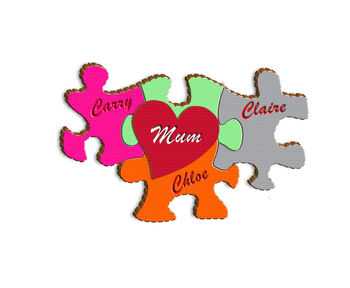 Jigsaw Style Personalised Family Print, 5 of 5