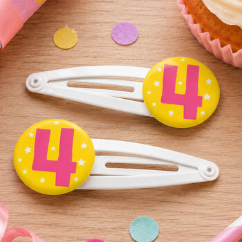 4th Birthday Hair Clips, 2 of 2