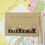 Personalised Teacher Thank You Card With Flower Pots, thumbnail 3 of 4