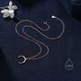 Crescent Moon Pendant Necklace With A Satellite Chain, thumbnail 5 of 12