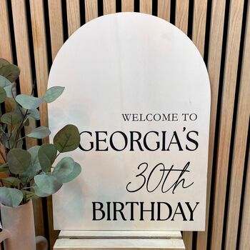 Arched Personalised Birthday Sign, 2 of 2