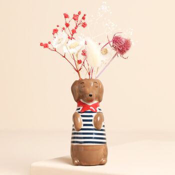 Ceramic Sausage Dog Bud Vase, 2 of 5