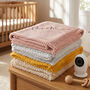 Personalised Mustard Honeycomb Baby Blanket, thumbnail 5 of 12