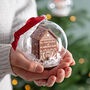 3D Wooden Gingerbread House Bauble, thumbnail 2 of 6