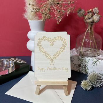 Personalised Wooden Valentine’s Keepsake Interlocking Chain Heart, 10 of 11