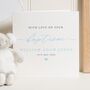 Personalised Blue Christening Card For Son Or Godson, thumbnail 1 of 7
