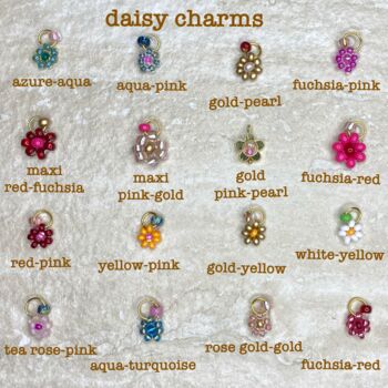 Ditsy Daisy Beaded Charm Necklace, 7 of 12