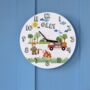 Fire Truck Themed Personalised Bedroom Clock, thumbnail 1 of 4