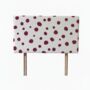 Hand Painted Upholstered Linen Headboard Polka Dot Print, thumbnail 1 of 12