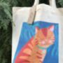 Cat Cotton Tote Bag, thumbnail 3 of 3