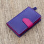 Purple Multi Colour Leather Purse Wallet Rfid, thumbnail 6 of 11
