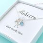 Personalised Birthstone And Initial Necklace, thumbnail 2 of 5