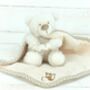 Bear Baby Toy Comforter, Personalised, Gift Boxed, thumbnail 4 of 7